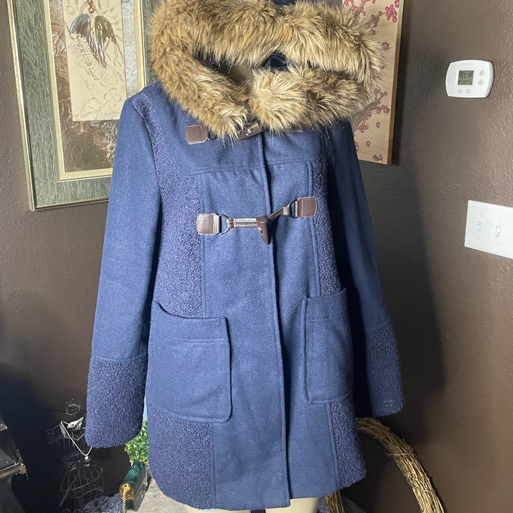 #34🎊3/10/23@7:30pm cst😍 M Coffeeshop Wool Blue Coat💙